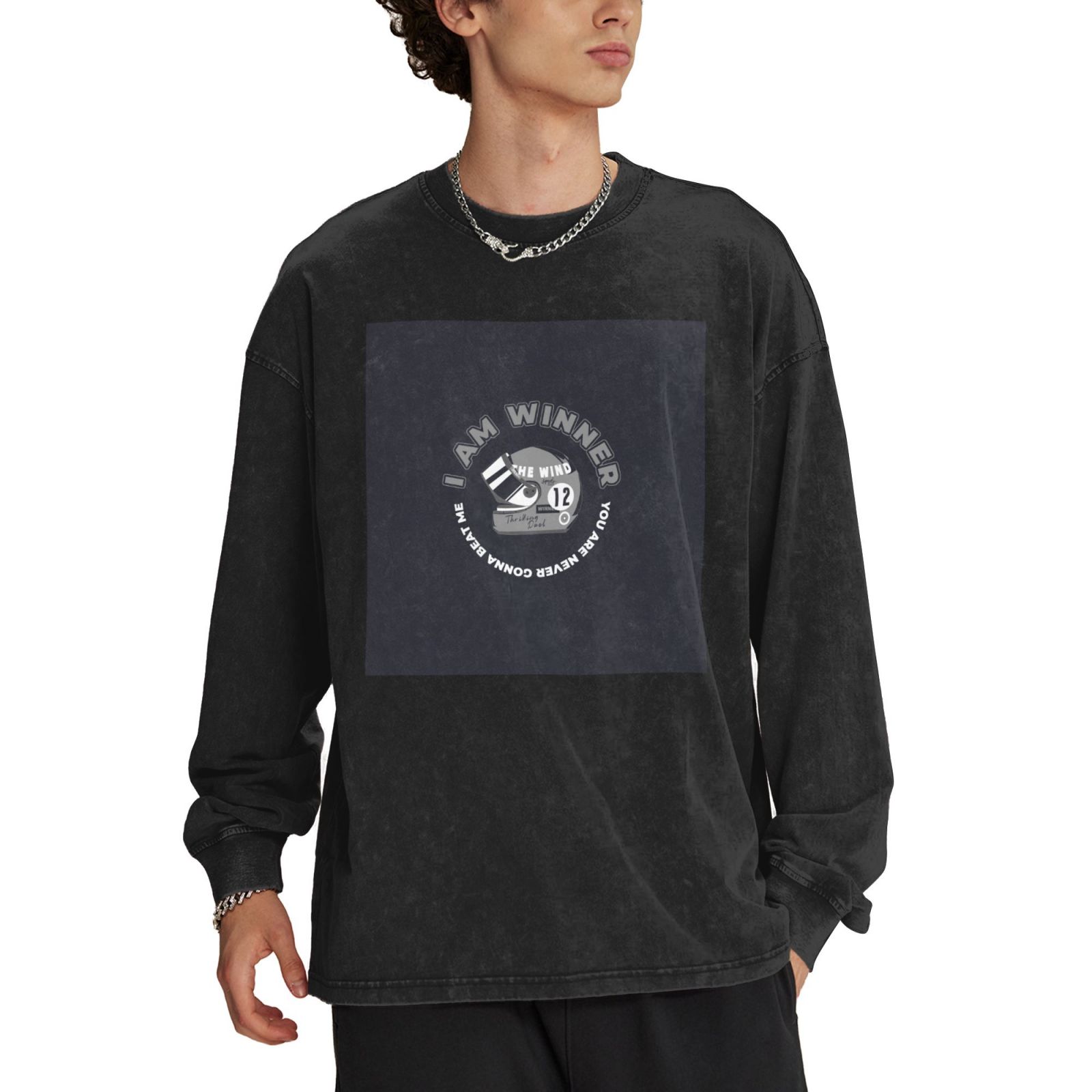 Men's Crew Neck Long-Sleeved T-Shirt