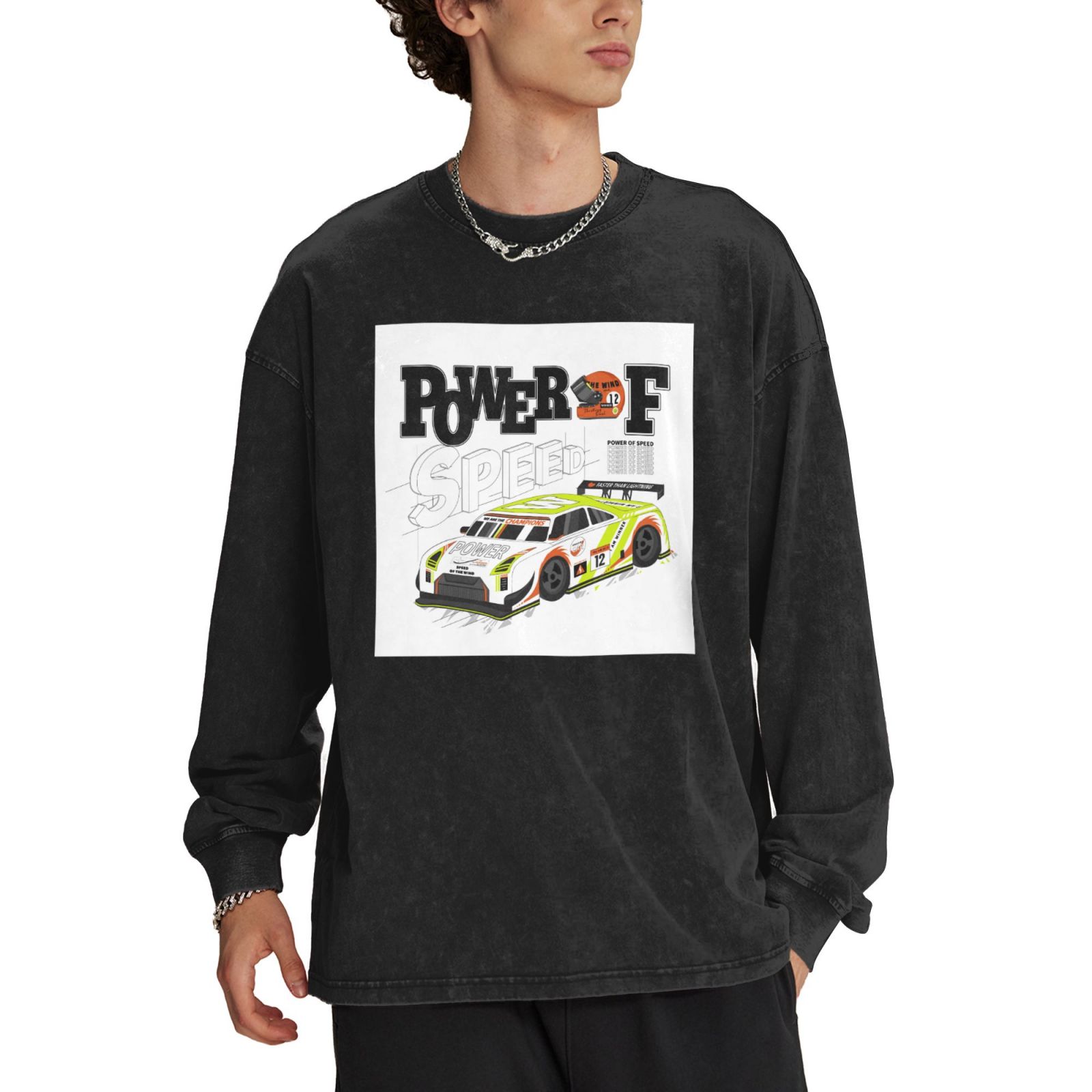 Men's Crew Neck Long-Sleeved T-Shirt