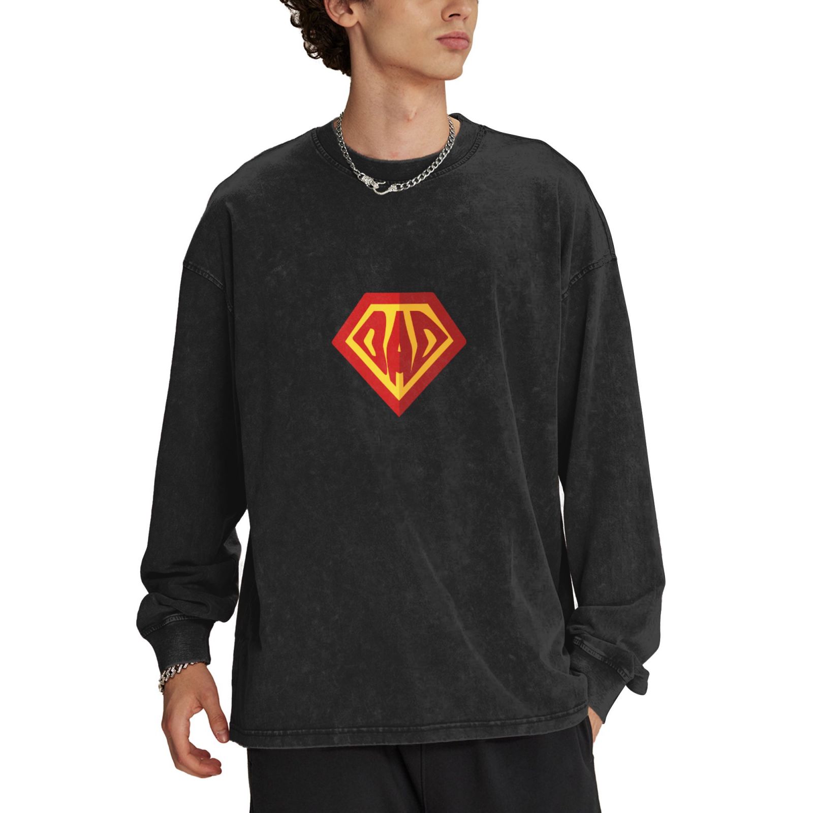 Men's Crew Neck Long-Sleeved T-Shirt