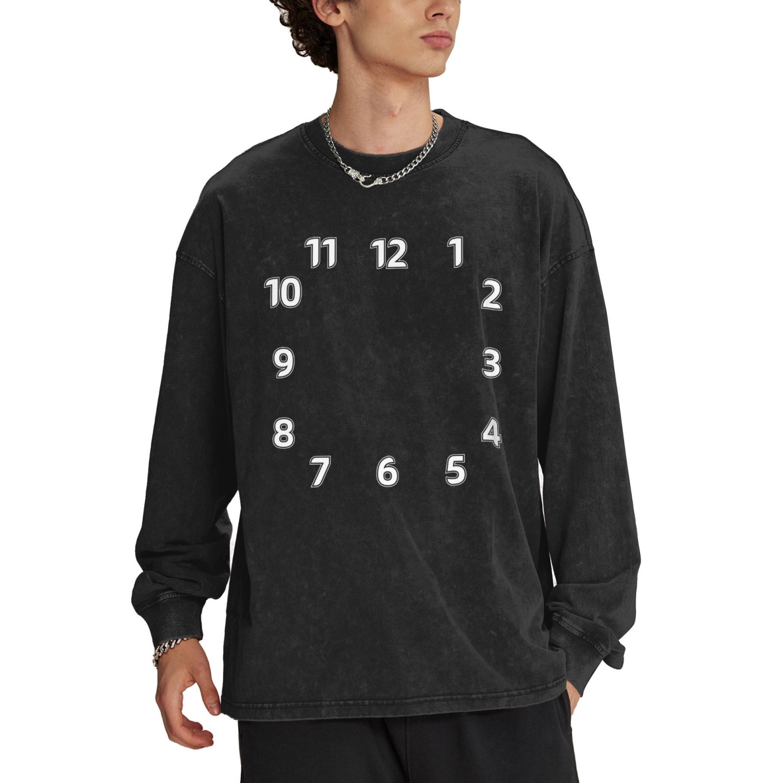 Men's Crew Neck Long-Sleeved T-Shirt